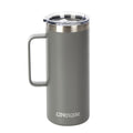 Ezprogear 32 oz Navy Gray Stainless Steel Beer Tumbler Double Wall Coffee Mug with Handle and Lid