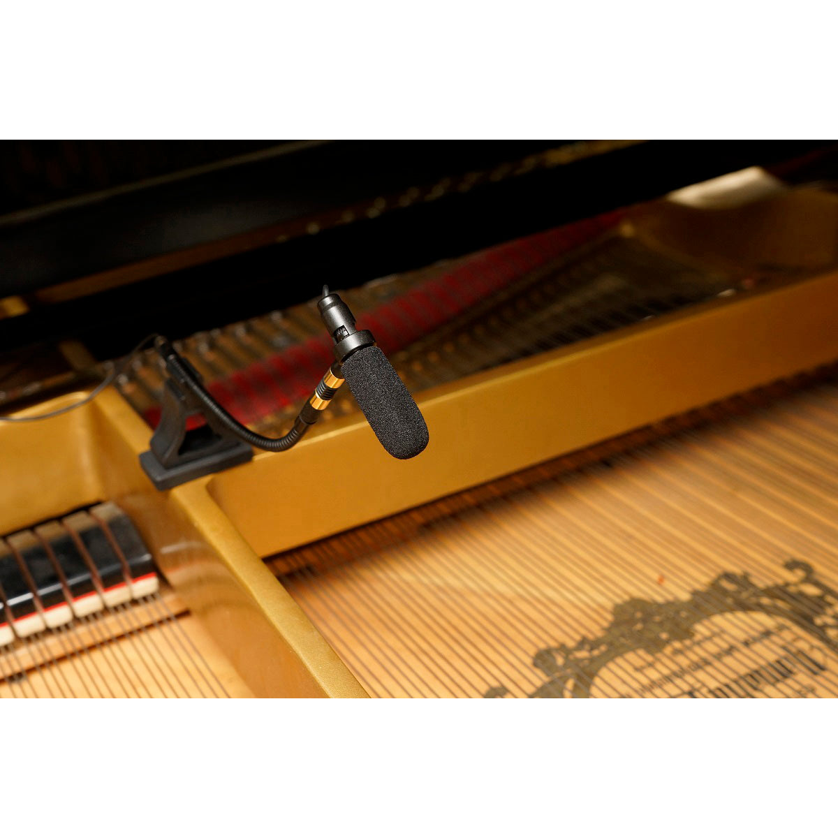 Rannsgeer PMMB19-SH4-PA Piano Clip-On Musical Instrument Microphone for Shure Wireless Microphone and Phantom Power Input