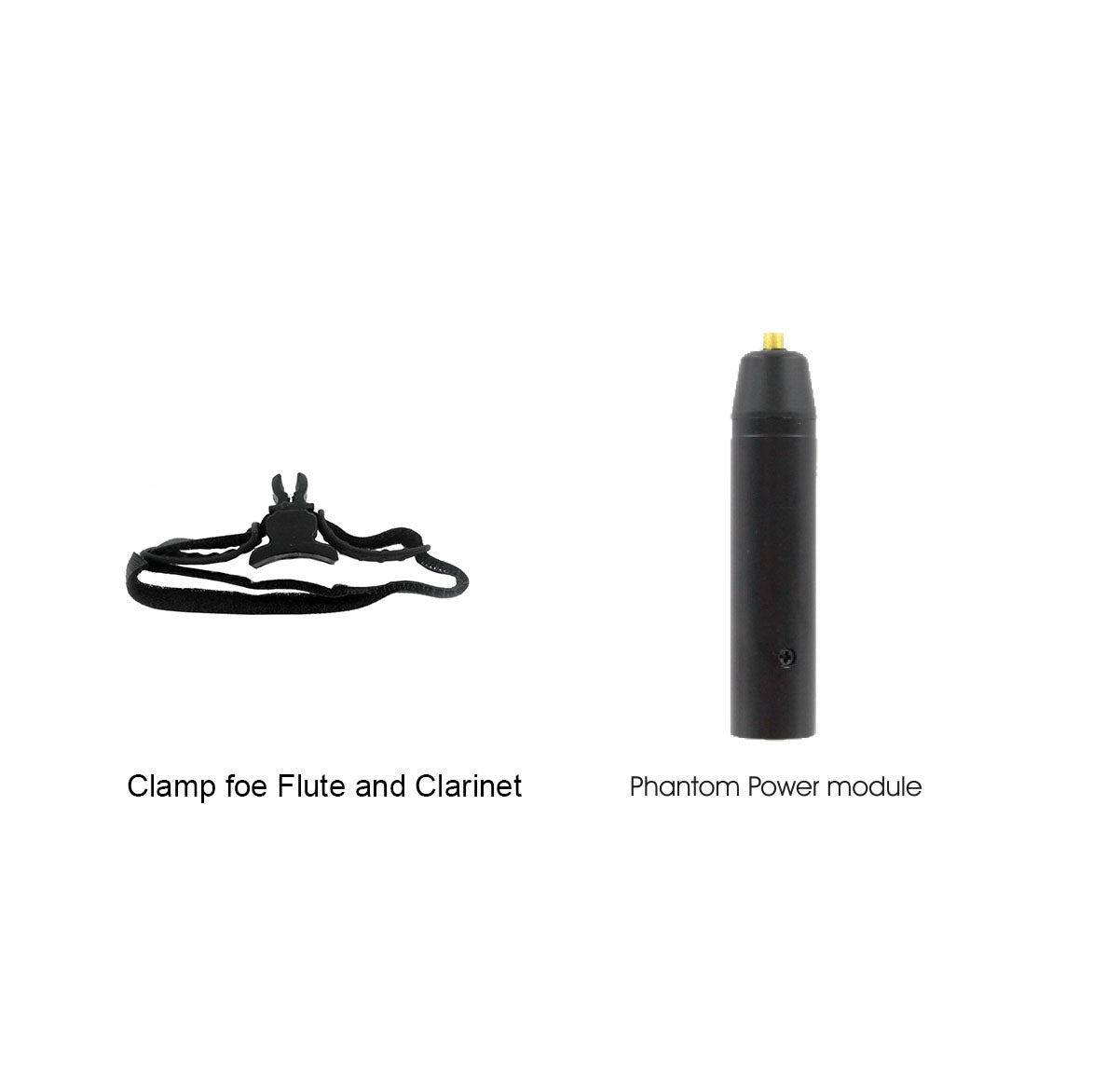 Rannsgeer PMMB19-SH4-CL Clarinet Clip-On Musical Instrument Microphone for Shure Wireless Microphone and Phantom Power Input
