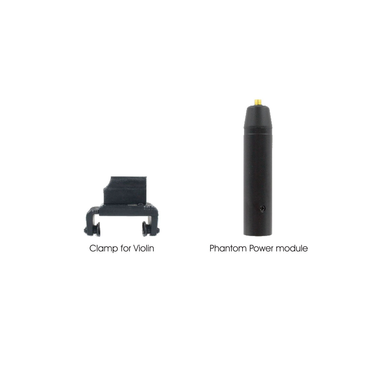 Rannsgeer PMMB19-SH4-VL Violin Clip-On Musical Instrument Microphone for Shure Wireless Microphone and Phantom Power Input