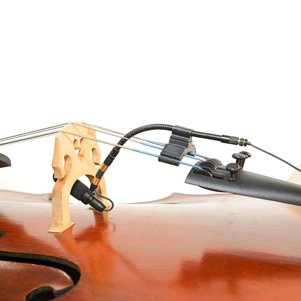 Rannsgeer PMMB19-SH4-CEL Cello Clip-On Musical Instrument Microphone for Shure Wireless Microphone and Phantom Power Input