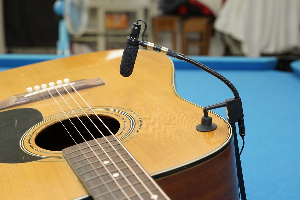 Rannsgeer PMMB19-SH4-GT Guitar Clip-On Musical Instrument Microphone for Shure Wireless Microphone and Phantom Power Input