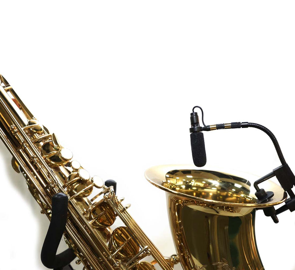 Rannsgeer PMMB19-SH4-SAX Saxophone/Trumpet Clip-On Musical Instrument Microphone for Shure Wireless Microphone and Phantom Power Input