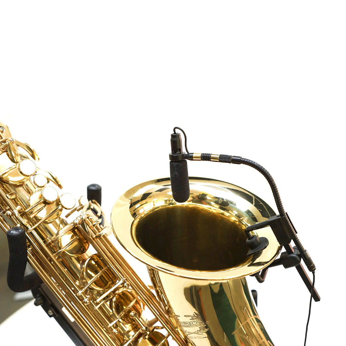 Rannsgeer PMMB19-SH4-SAX Saxophone/Trumpet Clip-On Musical Instrument Microphone for Shure Wireless Microphone and Phantom Power Input