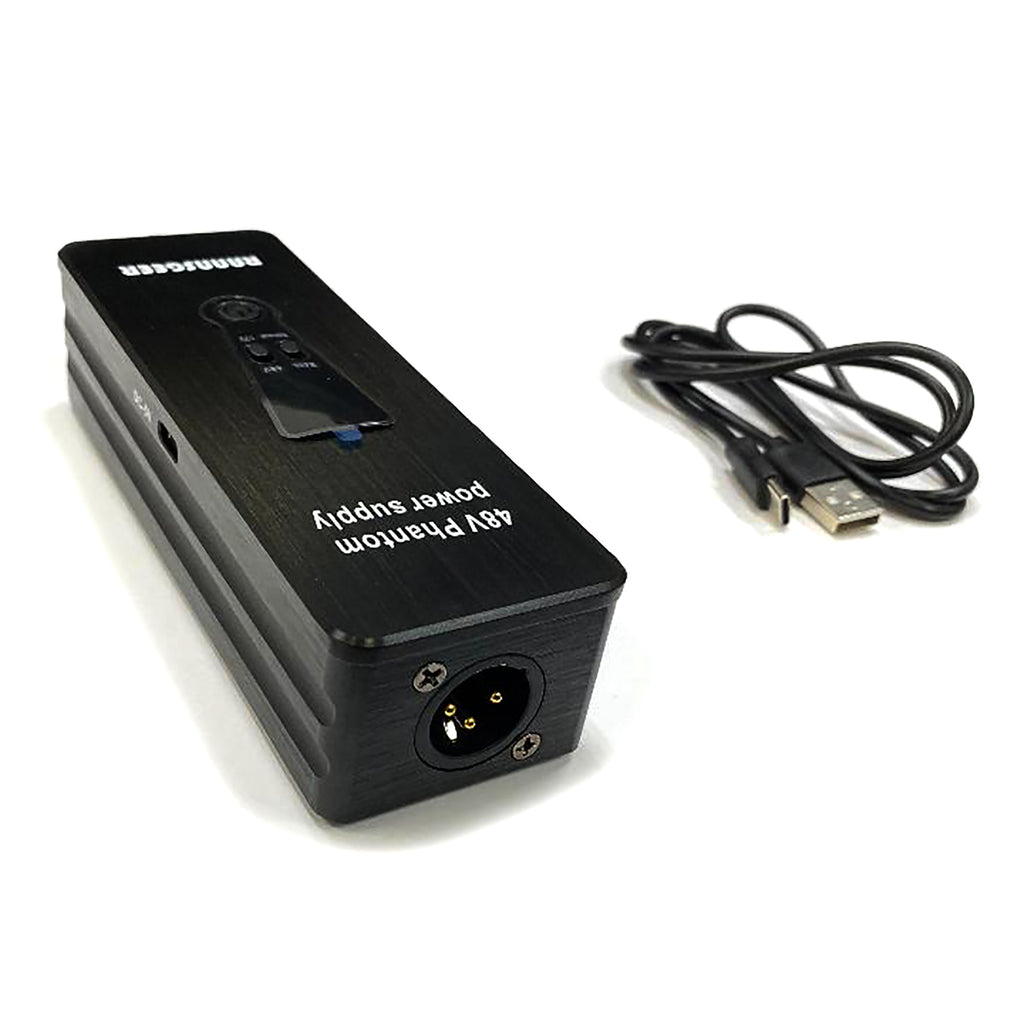 Rannsgeer Rechargeable 48V Phantom Power Supply with Lithium Battery