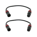 Rannsgeer R7201P2 XLR Male to XLR Female 2 Pack 1 Feet Microphone Cable