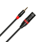 Rannsgeer R7B01P2 3.5mm TRS Stereo Male to XLR Male 2 Pack 1 Feet Cable