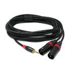 Rannsgeer 3.5mm TRS Stereo to 2 XLR Male Splitter 18 Feet Cable