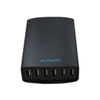 APXX 6-Port USB Car Charger - 50W Smart High-Speed Multi-Device Adapter