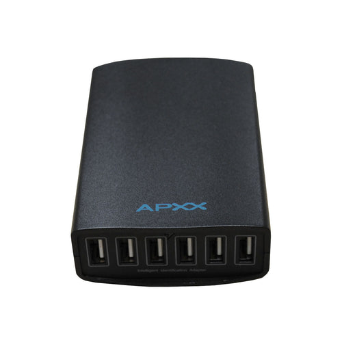 APXX 6-Port USB Car Charger - 50W Smart High-Speed Multi-Device Adapter