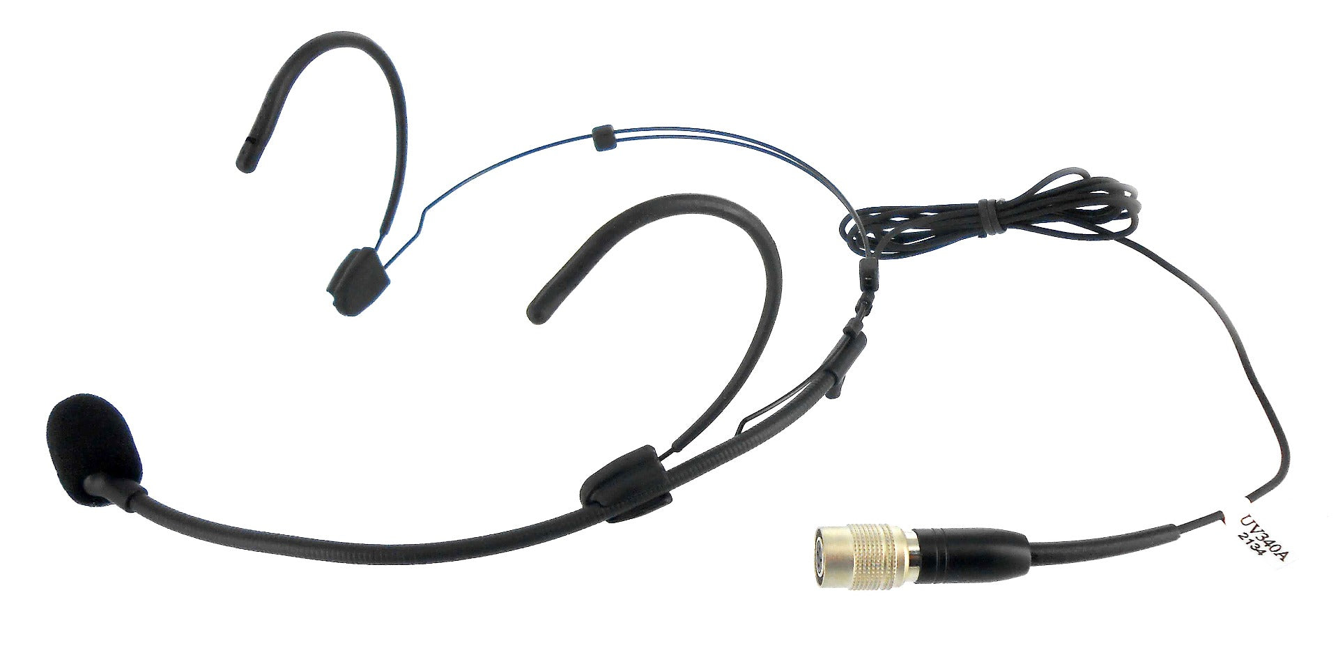 U-Voice UV340A-H4P Ultra Lite Adjustable Frame and Boom Black Color Headset Microphone for Audio Technica