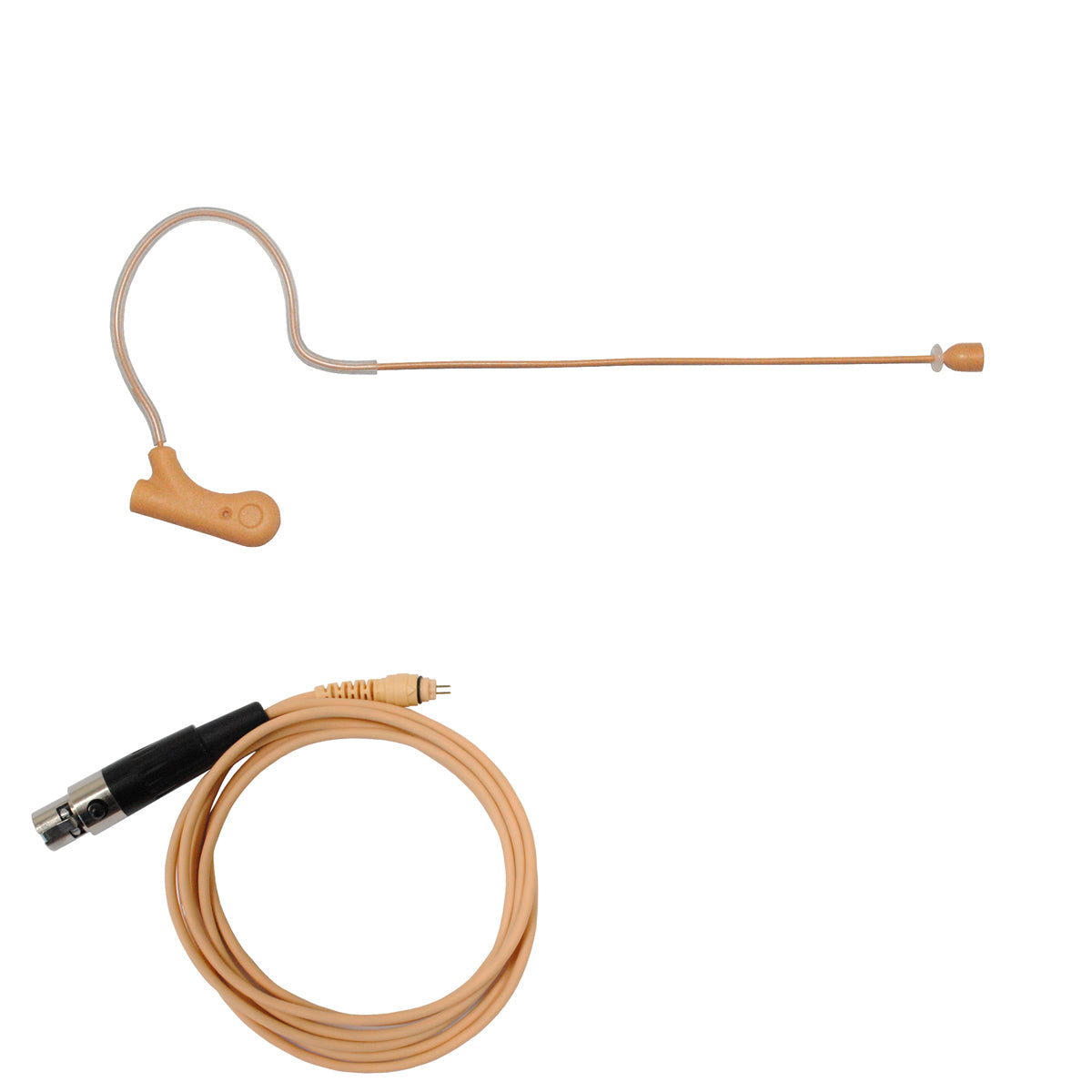 U-Voice UVS70D-TA3 Tan Color Mini Headset Microphone with Detachable Cable for AKG