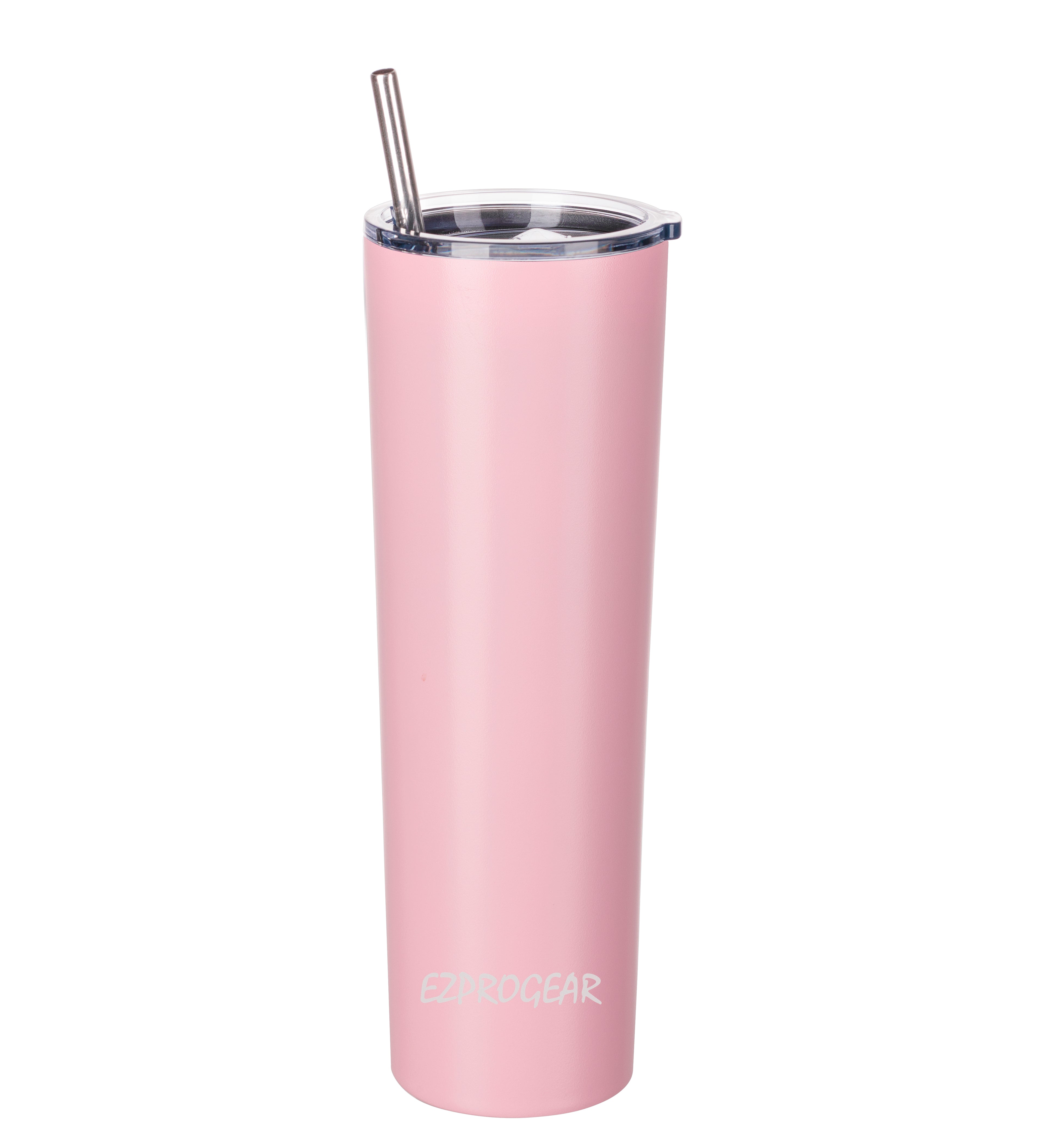 Ezprogear 34oz Slim Tumbler with Straw | Matte Carnation