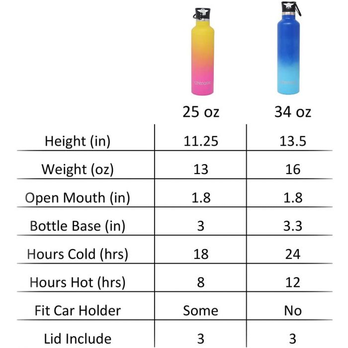 ThermoFlask Double Wall Vacuum Insulated Stainless Steel Water Bottle with  Two Lids, 24 Ounce, Black
