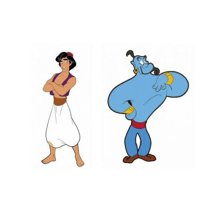 Disney Aladdin & Genie Soft Touch Refrigerator Novelty PVC Magnet (2 Pack)