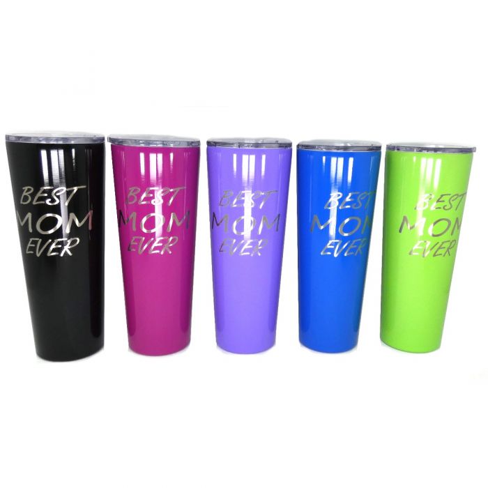 Best Mom Ever Gift - 26 oz Skinny Stainless Steel Insulated Tumbler  Engraved Travel Coffee Mug Gift for Mom, om Birthday, Christmas, Mother's  Day Gift with Straw