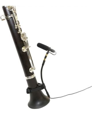 AV-JEFES PMM19B-LS-CL Clarinet Clip-On Musical Instrument Microphone for Sennheiser Wireless Microphone and Phantom Power Input