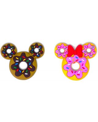 Mickey Mouse Donut and Minnie Mouse Donut Soft Touch Kitchen Refrigerator Magnet (2 Pack)
