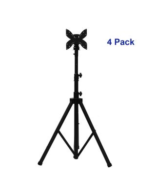 Audio 2000 AST422Y-4 Flat Panel LCD TV/Monitor Stand with Foldable Tripod Leg (4 Pack)