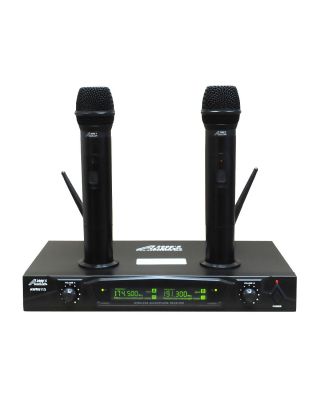 Audio2000 AWM6113 VHF Dual Channel Recharge Wireless Microphone