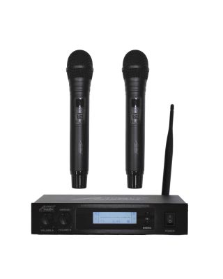 Audio2000's AWM6902 Dual Channel Digital Wireless Microphone with Handheld