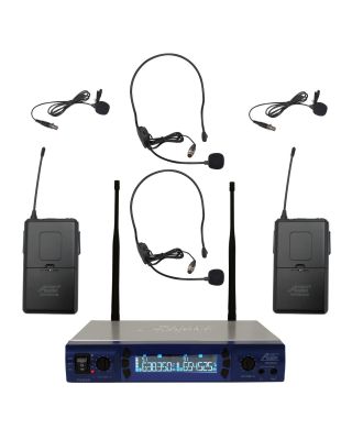 Audio2000's 6952UMH UHF 200 Frequency Portable Wireless Lavalier/Headset Microphone