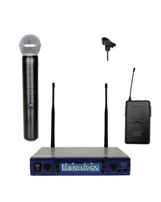 6952UL141 UHF 200 Frequency portable Wireless Microphone with Handheld & Lavalier