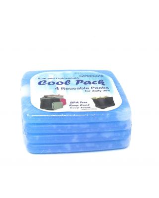 Ezprogear Slim Cooler Paks Reusable Ice Pack for Lunch Bag (Slim, 4 Pack)