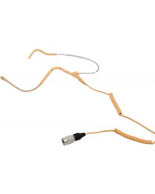 U-Voice UVG20 Tan Color Headset Microphone with Coiled Detachable Cable for Audio Technica 
