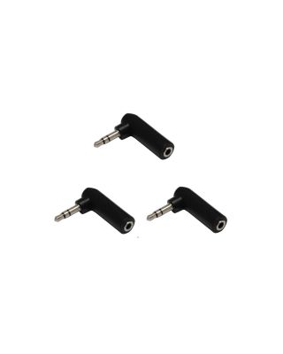 Audio2000's ACC3149PP3 3.5mm Stereo Female to 3.5mm Stereo Male Right Angle Adapter (3 Pack)