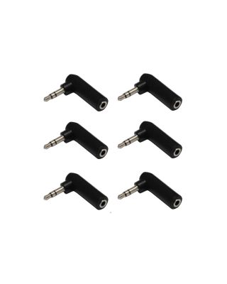 Audio2000's ACC3149PP6 3.5mm Stereo Female to 3.5mm Stereo Male Right Angle Adapter (6 Pack)