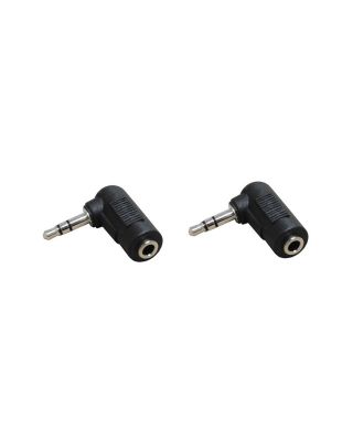 Audio2000's ACC3149PP2 3.5mm Stereo Female to 3.5mm Stereo Male Right Angle Adapter (2 Pack)