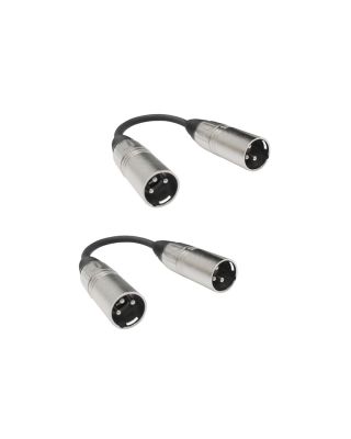 Audio2000's ADC203QP2 6 Inch XLR Male to Male Audio Cable (2 Pack)