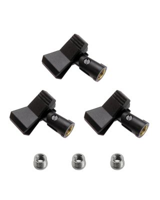 Audio2000's AMC4171 Universal Microphone Holder with 5/8" Male to 3/8" Female Adapter (3 Pack)
