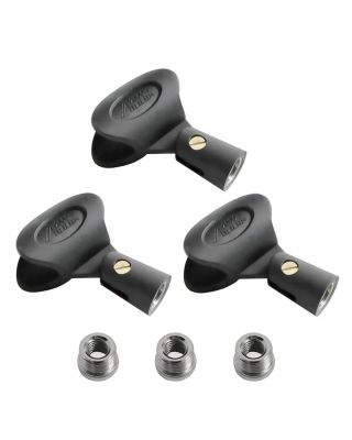Audio2000's AMC4182 Wireless Microphone Holder with 5/8" Male to 3/8" Female Adapter (3 Pack)