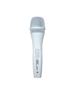 Audio2000 APM1068 White Dynamic Microphone with On/Off Switch