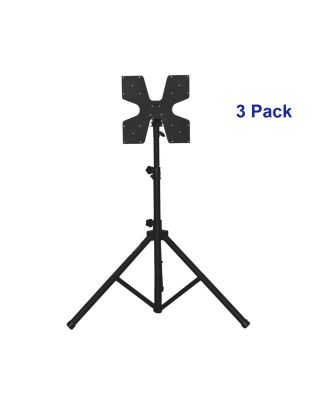 Audio 2000 AST424Y-3 Portable Flat Panel LCD TV Stand with Foldable Tripod Legs (3 Pack)