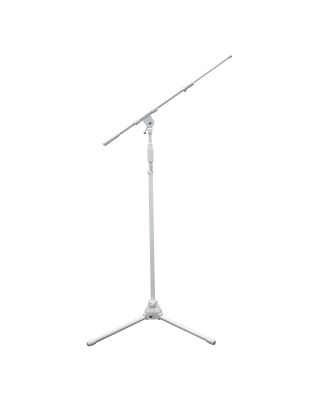 Audio 2000 AST4308 Floor Tripod White Microphone Stand with Boom