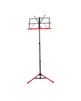 Audio 2000 AST444A Red and Black Dual Color Portable Sheet Music Stand (56" Height)