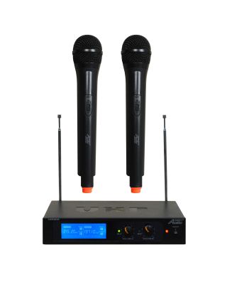 Audio2000s AWM6026 VHF Dual Channel Wireless Microphone w/2 Handheld