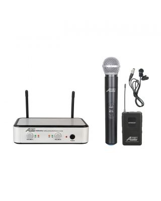 Audio2000s AWM6035UAL UHF Wireless Microphone Handheld & Lavalier