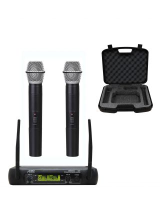 Audio2000's 6074U UHF Dual Channel Wireless Microphone 2 Handheld