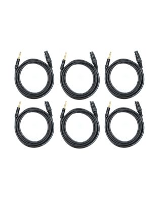 Audio2000's C07012P6 12 Ft 1/4" TS To XLR Female Cable (6 Pack)