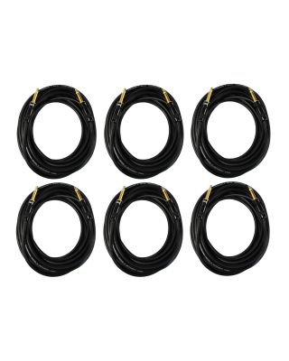 Audio2000's C09025P6 25ft 1/4" TS To 1/4" TS Cable (6 Pack)