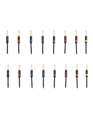 Audio2000's C09012C8 12ft 1/4" TS To 1/4" TS Cable with Color Ring (8 Pack)