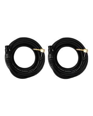 Audio2000's C20050P2 50ft. 1/4" TRS Right Angle to XLR Female Cable (2 Pack)