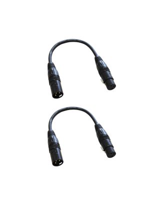 Audio2000's E02101P2 1ft XLR Male to XLR Female Microphone Cable (2 Pack)