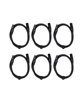 Audio2000's E02106P6 6ft XLR Male to XLR Female Microphone Cable (6 Pack)