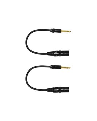 Audio2000's E05101P2  1Ft 1/4" TS To XLR Male Cable (2 Pack)