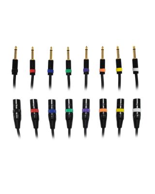 Audio2000's E05106E8  6Ft 1/4" TS To XLR Male Cable (8 Pack)